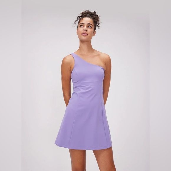 Outdoor Voices || One Shoulder Exercise Dress Lavender Purple XL