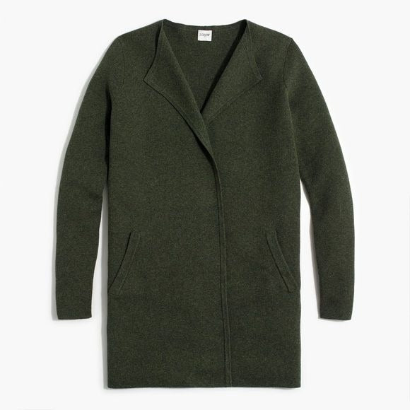 J.Crew || Vanessa Sweater Jacket in Olive Green XXS