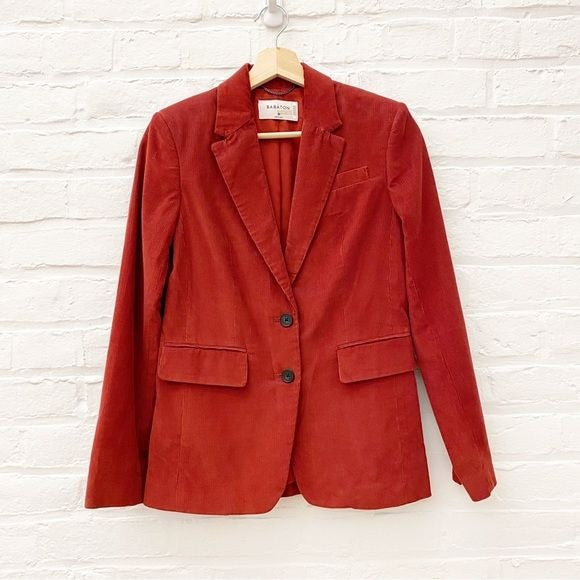 Aritzia || Babaton Taylor Corduroy Blazer Jacket Rust Red Orange 0