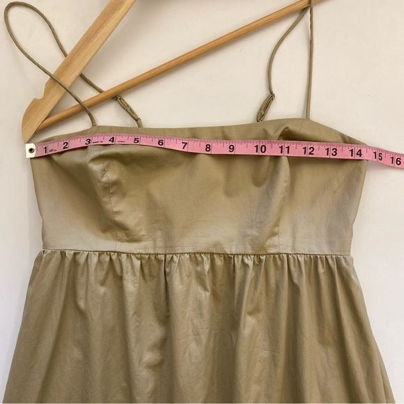 XiRENA || Freya Dress in Birch Poplin Maxi Smocked Back Pockets Tan XS