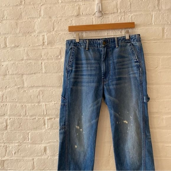 Vince. || Slouch Carpenter Jeans Distressed Blue 28