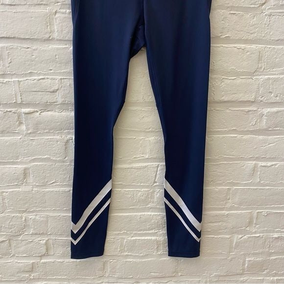 Tory Burch || Chevron Leggings Navy + White Small