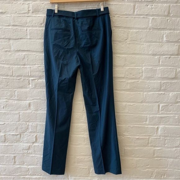 Theory || Heze Belted Trouser Pant Deep Teal Blue Green 4