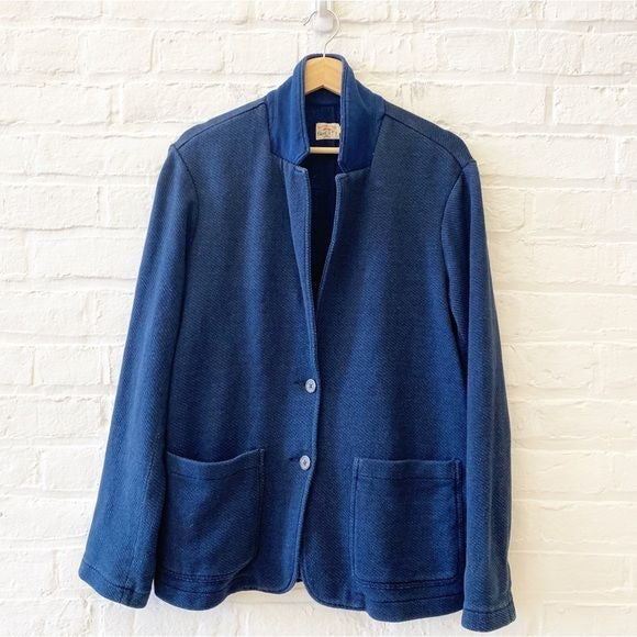 Faherty || Inlet Knit Blazer Hendricks Indigo Wash Navy Blue Medium