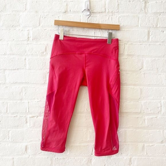 Lululemon || Sun Runner Crop 17" Mesh Fuchsia Pink