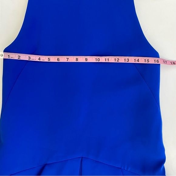 C/Meo || Cameo Why Ask Drop Waist Pleated Mini Dress Cobalt Royal Blue Large