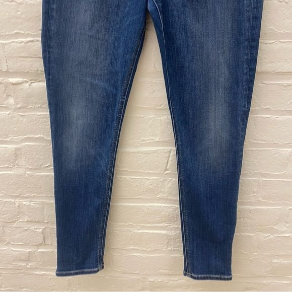 rag & bone || Cate Mid-Rise Skinny Cliff Slim Fit Ankle Mid Indigo Jean Blue 26