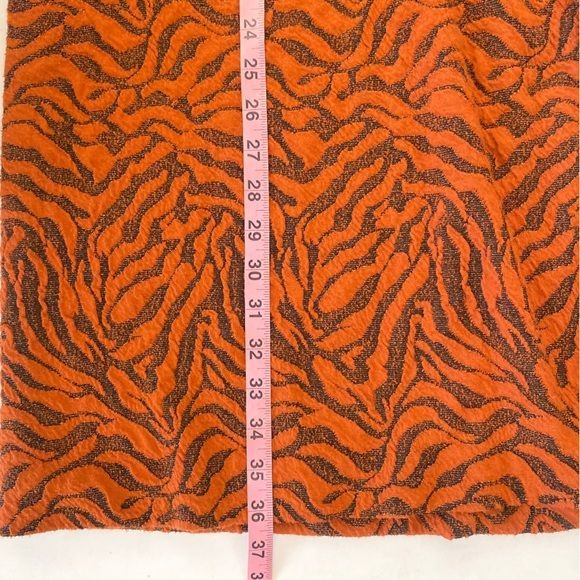 Anthropologie || Brigitte Jacquard Tiger Dress Orange Small