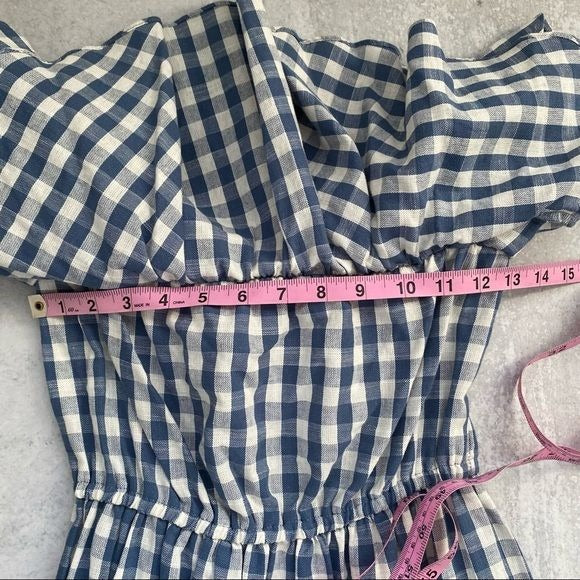 Misa Los Angeles || Belu Mini Dress Blue & White Gingham Extra Small NWT