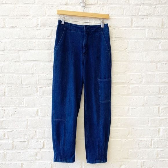 Anthropologie || Pilcro Ultra High-Rise Relaxed Jogger Jeans Dark Blue Wash 26