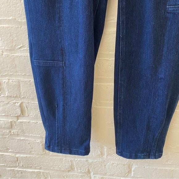 Anthropologie || Pilcro Ultra High-Rise Relaxed Jogger Jeans Dark Blue Wash 26