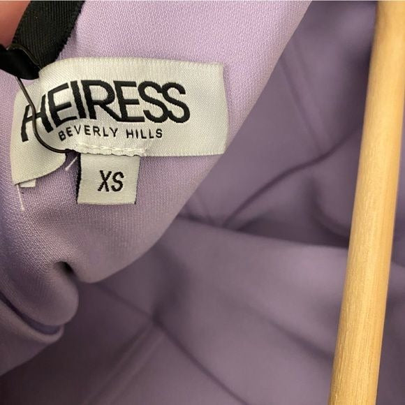 Heiress Beverly Hills || Lilac Corset Drape Mini Dress Ruched Purple XS NWT