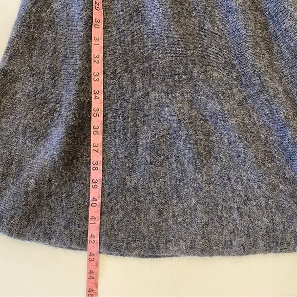 Peruvian Connection || Jasmine Alpaca Sweater Dress Fit Flare Gray Blue Small