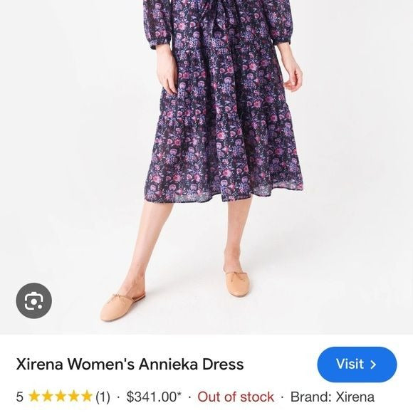 XiRENA || Annieka Long Sleeve Belted Tie Midi Dress Silk Blend Floral Black S