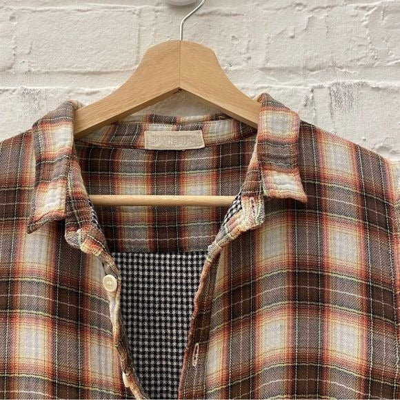 CP Shades || Romy Double Lined Plaid Button Down Shirt Flannel Look Small