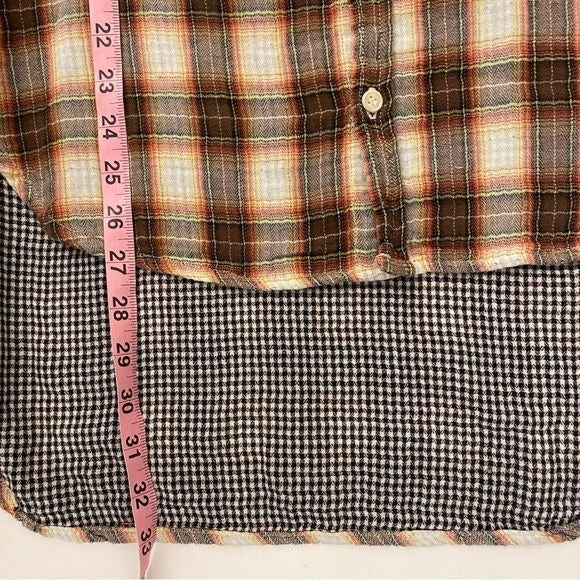 CP Shades || Romy Double Lined Plaid Button Down Shirt Flannel Look Small