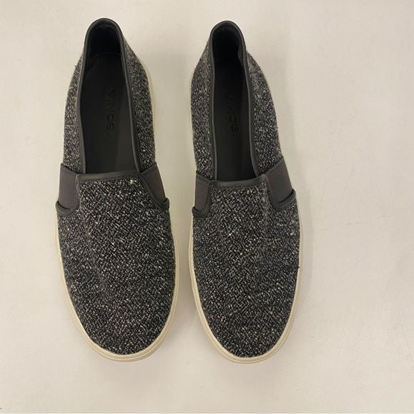 Vince || Blair Tweed Slip On Sneakers Low Top Gray 36 US 6