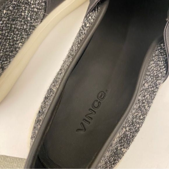 Vince || Blair Tweed Slip On Sneakers Low Top Gray 36 US 6