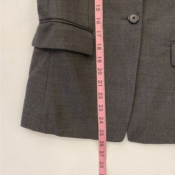 J.Crew || Regent Standing Collar Blazer in Wool Flannel Gray  Green 4