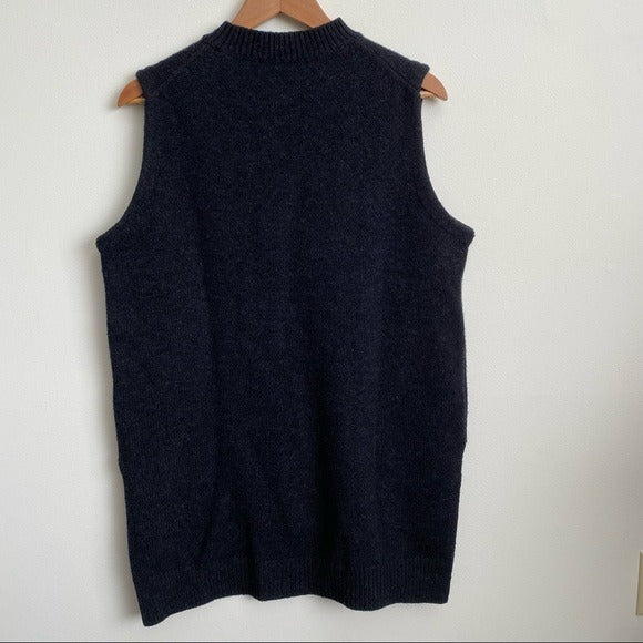 Enfold || Enföld Knit Split Hem Mock Neck Sweater Shell Charcoal Gray 38 US 6