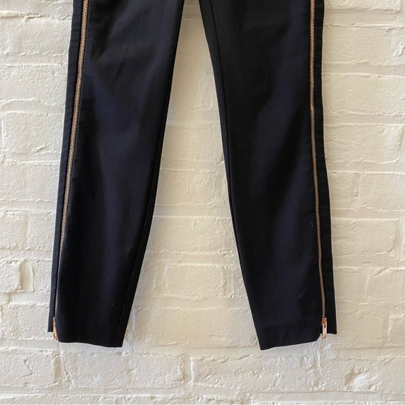 Rag & Bone || Chatel Skinny Side-Zip Pants Black + Rose Gold 4