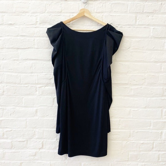 BCBGMaxAzria || Puff Sleeve Open Back Mini Dress Going Out Party Black Small