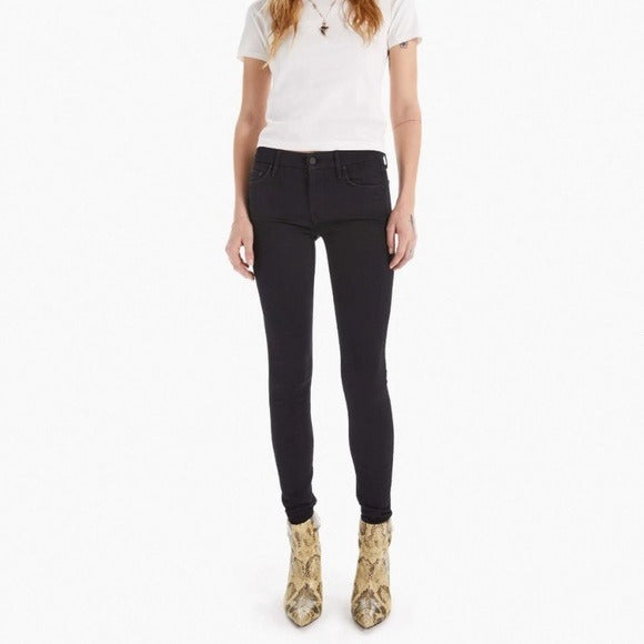 Mother || The Looker Not Guilty Black Skinny Jeans 26