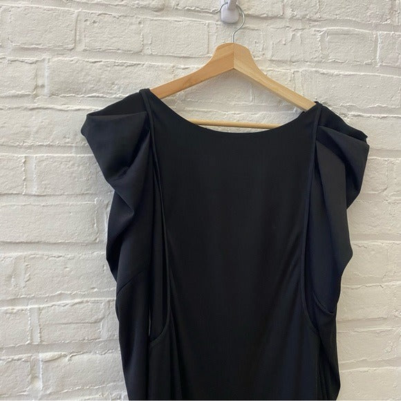 BCBGMaxAzria || Puff Sleeve Open Back Mini Dress Going Out Party Black Small