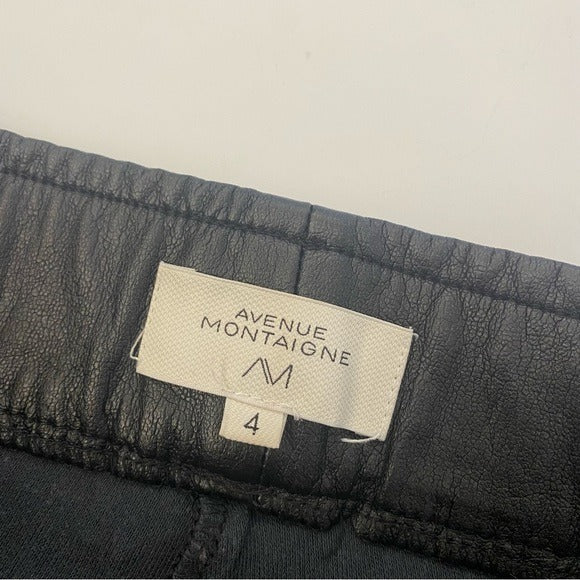 Avenue Montaigne || Faux Leather Leggings Black 4