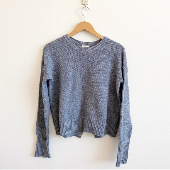 Crippen || Blue Marled Knit Crewneck Sweater Small