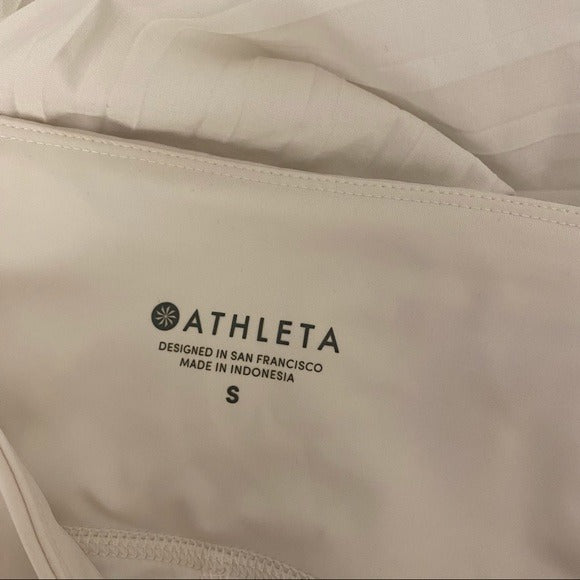 Athleta || Backspin Pleated Flat Front Tennis Skort White Small