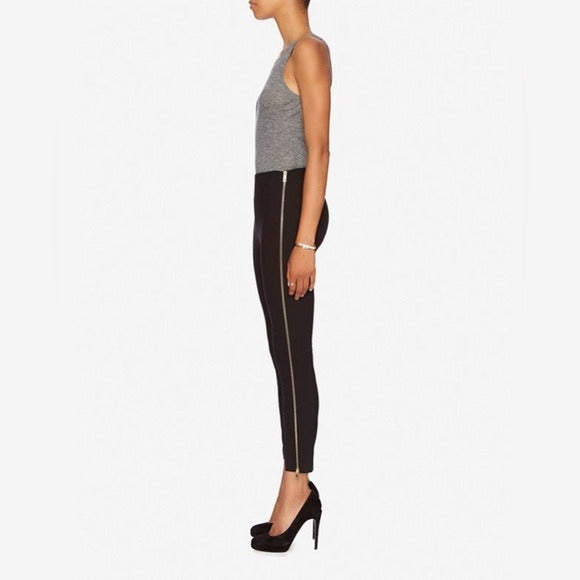 Rag & Bone || Chatel Skinny Side-Zip Pants Black + Rose Gold 4