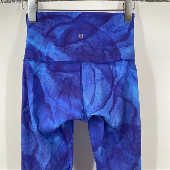 Lululemon || Wunder Under Crop Hi-Rise Midnight Tulle Multi Blue / Purple 4