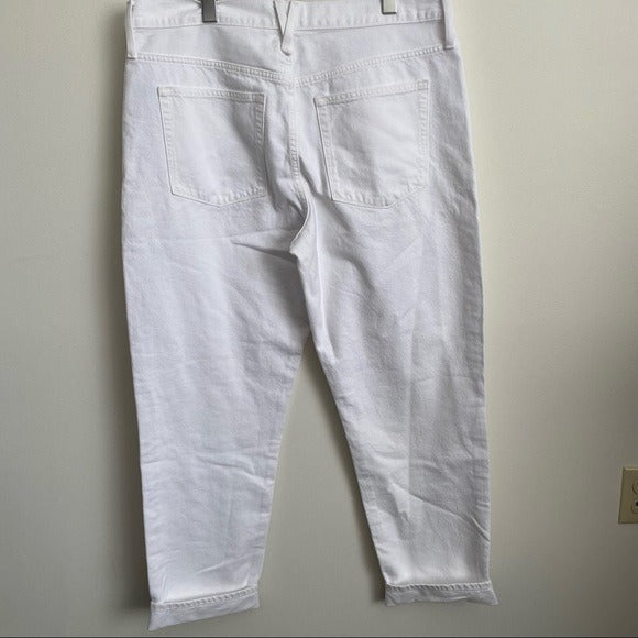 J. Crew || Slouchy Boyfriend Jeans White 32 Tall AV946