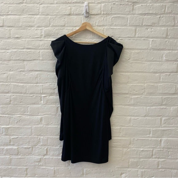 BCBGMaxAzria || Puff Sleeve Open Back Mini Dress Going Out Party Black Small