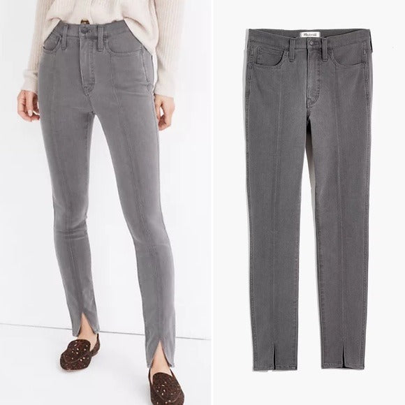 Madewell || High-Rise Roadtripper Slit Front Jeggings Carlin Gray 23