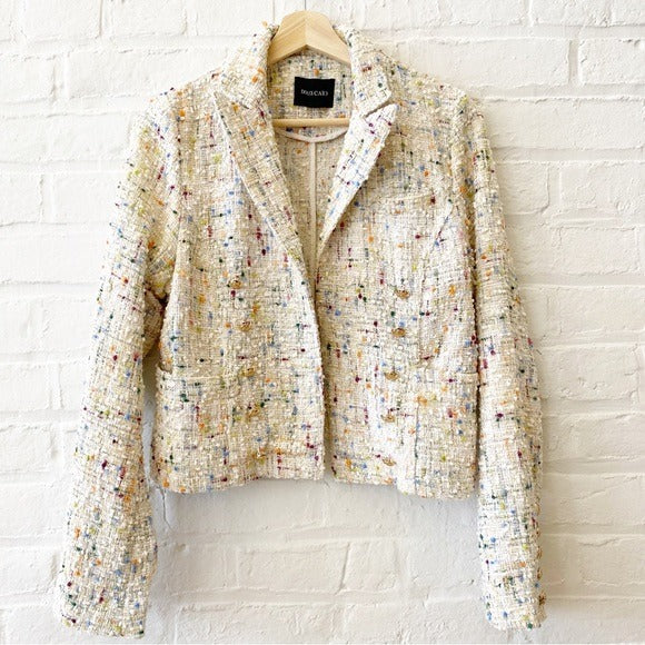 Dolce Cabo || Boucle Blazer Nobby Tweed Ivory + Multi Small