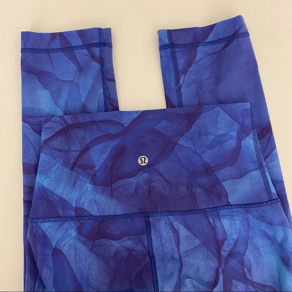 Lululemon || Wunder Under Crop Hi-Rise Midnight Tulle Multi Blue / Purple 4