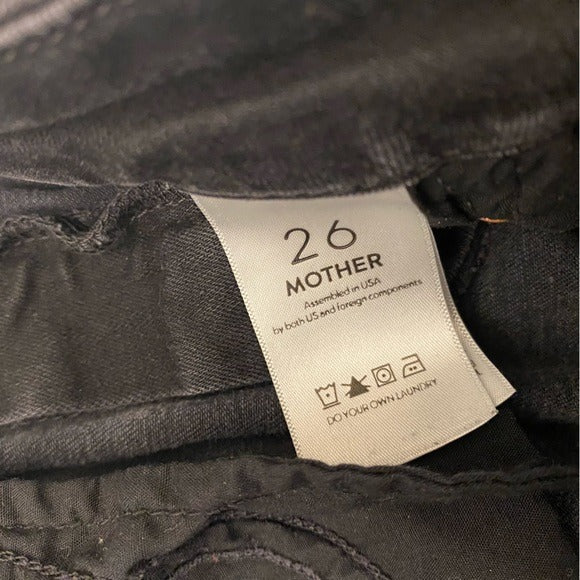 Mother || The Looker Not Guilty Black Skinny Jeans 26