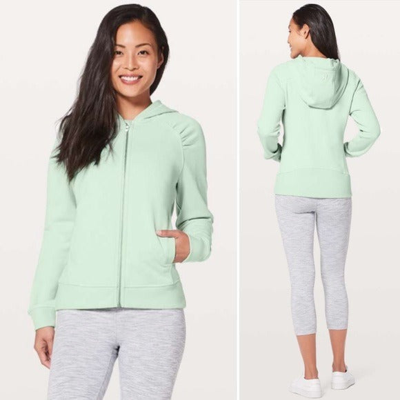 Lululemon || Cool & Collected Jacket Zip Hoodie Sea Breeze Mint Green 4