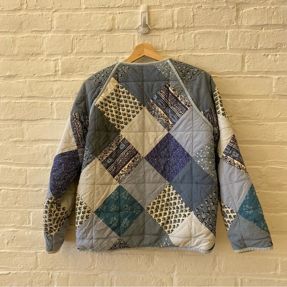 Doen || Sedona Patchwork Quilted Jacket Blue Small