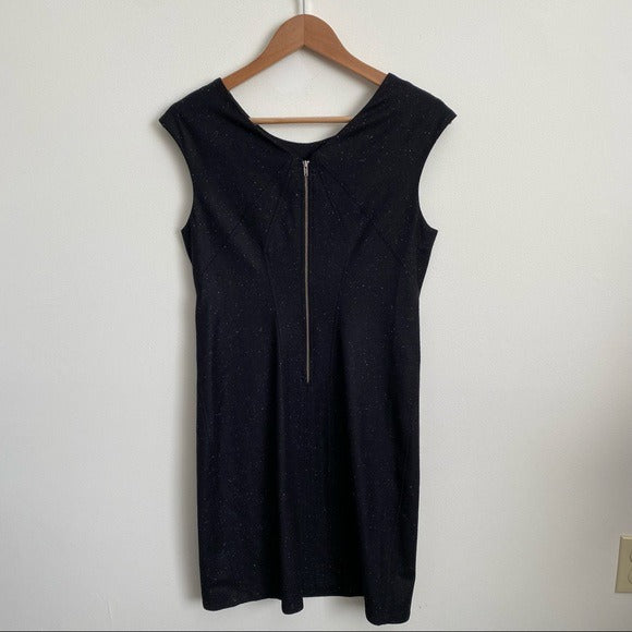 Helmut Lang || Astral Wool Origami Sheath Dress Black / Gray 6