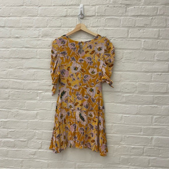 Free People || Glow Up Mini Dress Floral in Yellow 4