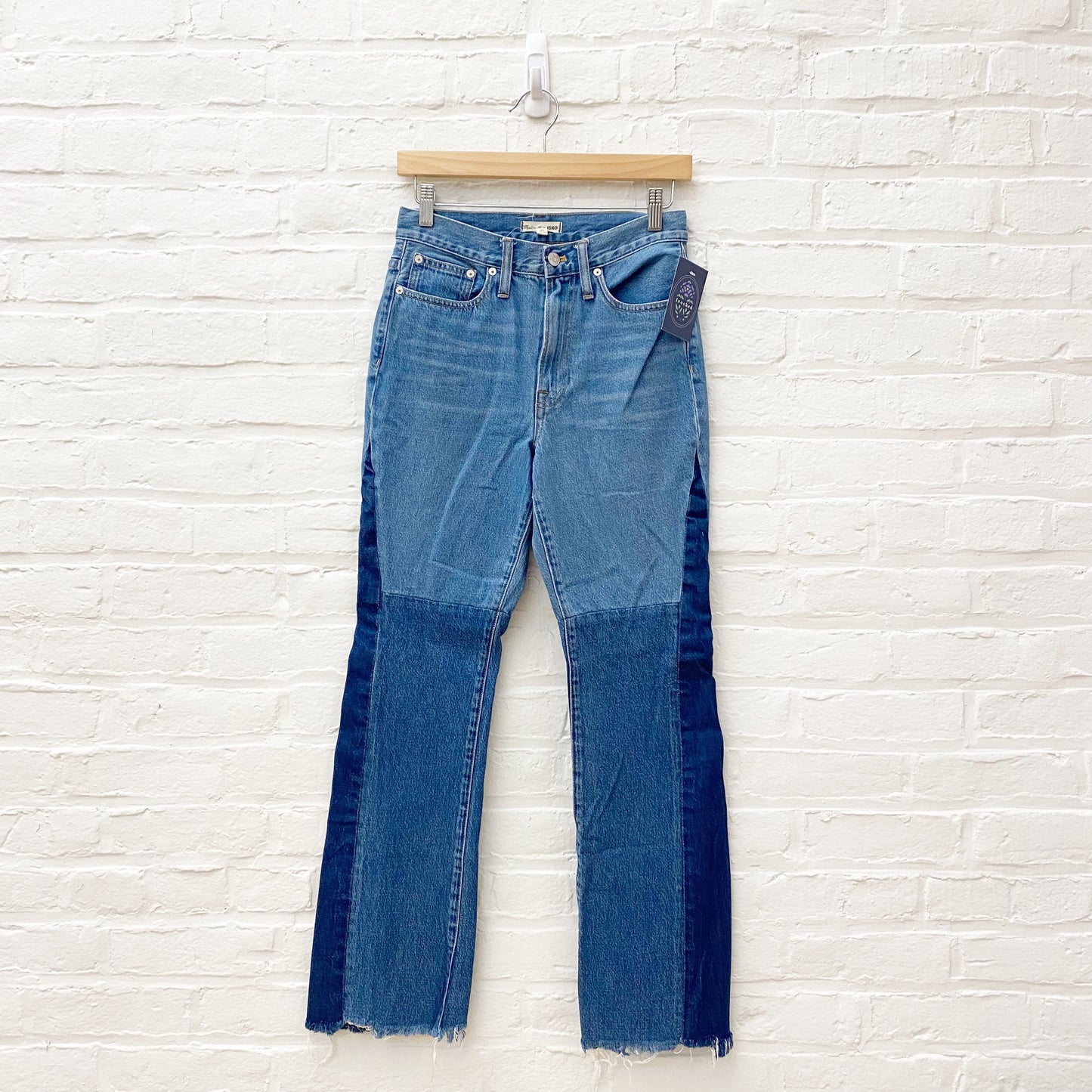 Madewell x ISKO || Patchwork Rigid Flare Jeans 26